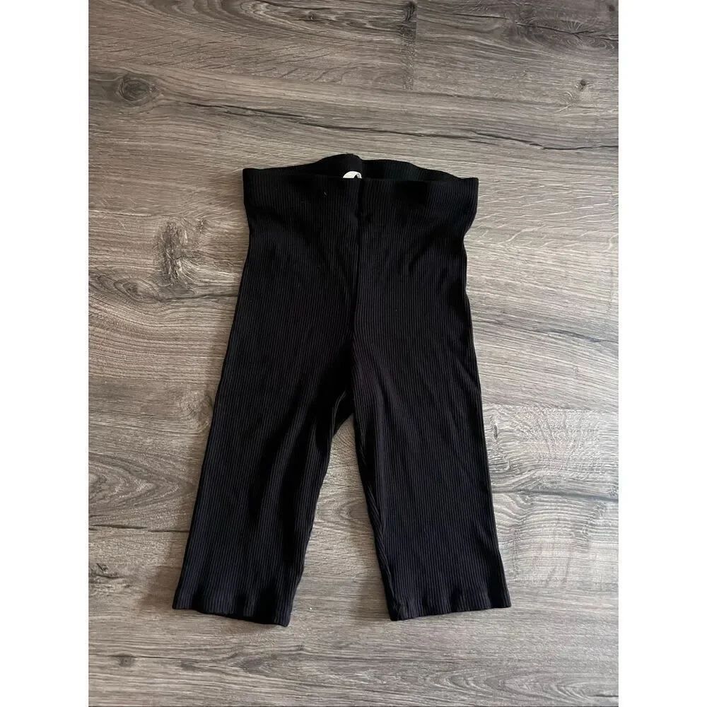 H&M black ribbed bikerβshorts size Small